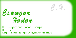 csongor hodor business card